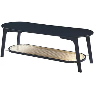 [en.casa] Couchtisch Taivalkoski Schwarz Bambus 120 x 43 x 40 cm
