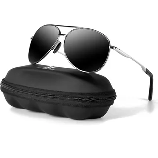 MXNXEU Sonnenbrille Herren Polarisiert Unisex Pilotenbrille | Fahrerbrille,Herren/Damen Leicht Metallrahmen Retro Fliegerbrille,Fahren,Angeln,Golfen,UV400-Schutz, Sportarten Sonnenbrille