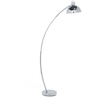 Beliani Stehlampe, Silber, Metall, 25x155x25 cm, Lampen & Leuchten, Innenbeleuchtung, Stehlampen, Bogenlampen