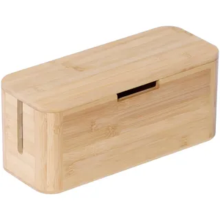 Relaxdays Kabelbox 14,5 x 34 x 13,5 cm 1-tlg. Natur