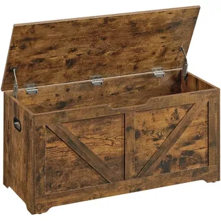 VASAGLE Truhenbank Vintage Braun 100 x 40 x 46 cm