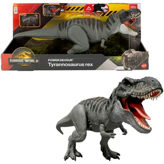 Mattel Jurassic World Rebirth Power Devour Tyrannosaurus Rex Spielfigur