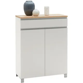 VOSS MÖBEL Salea 84 x 108 x 37 cm weiß / 2 Drehtüren, 1 Schubkasten, 3 Einlegeböden