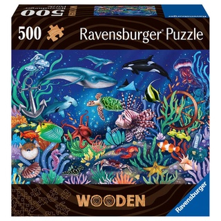 Ravensburger WOODEN Puzzle 17515 - Unten im Meer - 500 Teile Holzpuzzle für Kinder und Erwachsene ab 14 Jahren mit stabilen individuellen Puzzlete...