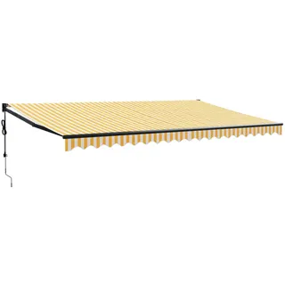 vidaXL Markise 5 x 3 m gelb/weiß