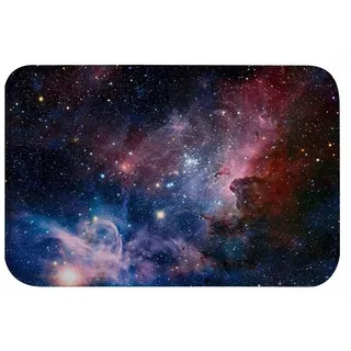 A.Monamour Badematten Badteppiche Badvorleger Galaxie Und Sterne Universum Weltraum Planeten Abstrakt GrafikWeichen Flanell Bad Teppiche Badematten Fußmatten Für Badewanne Zubehör 40X120Cm / 16 "X48