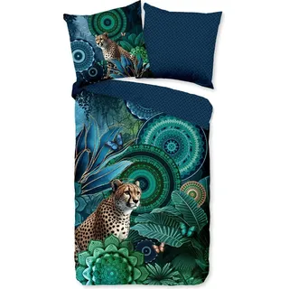 Muller Textil Nyah Mandala Baumwolle Grün 135 x 200 cm + 2 x 80 x 80 cm