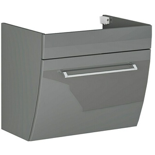 Camargue Orion Waschtischunterschrank  (59,7 x 45,5 x 52,5 cm, Anthrazit, Glänzend)
