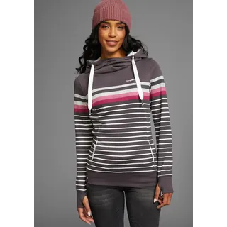 KangaROOS Kapuzensweatshirt Grau/Weiß/Bordeaux 44/46