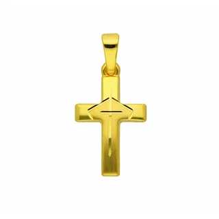 Kettenanhänger ADELIA ́S "Kreuzanhänger 333 Gold ( 8K )", gold, Schmuckanhänger, Damen, Gold, Kettenanhänger, Goldanhänger Kreuz