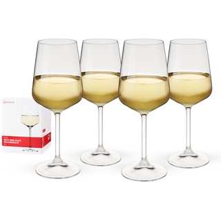 Spiegelau & Nachtmann, 4-teiliges Weißweinglas-Set, Kristallglas, 440 ml, Style, 4670182, Transparent