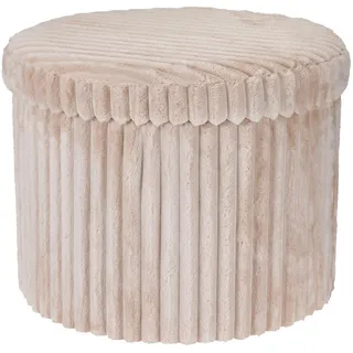 Home&Styling Hocker Pouf MDF 52 x 38,5 x 52 cm Beige