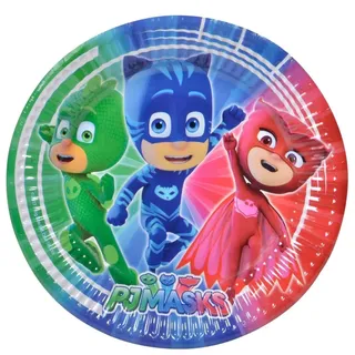 Trade Shop Traesio - Trade Shop - Set 24 Pezzi Piatti Usa Und Getta Piatto 19.5 Cm Pj Mask Nickelodeon Pijamax -