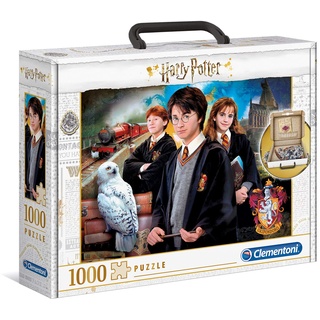 Clementoni 61882 Brief Case Harry Potter – Puzzle 1000 Teile ab 9 Jahren, Erwachsenenpuzzle im Koffer-Design, Geschicklichkeitsspiel für die ganze Familie, ideal als Geschenk, 32 x 25.05 x 6.4