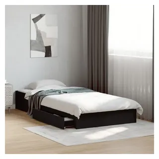 vidaXL Bettgestell 90 x 190 cm Schwarz
