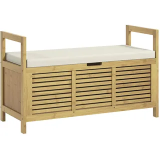 Homcom Schuhbank 100 x 60 x 40 cm Sitzbank / beige