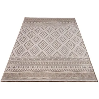 KADIMA DESIGN Teppich Kurzflor Rauten Wohnzimmer schmutzabweisend Beige, 60 x 100% cm