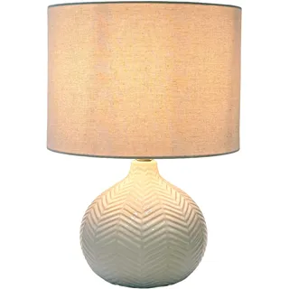 Relaxdays Tischlampe Weiß