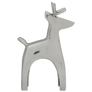 Flowerbox Tierfigur, Rentier, Aluminium, silberfarben, 18 cm - grau