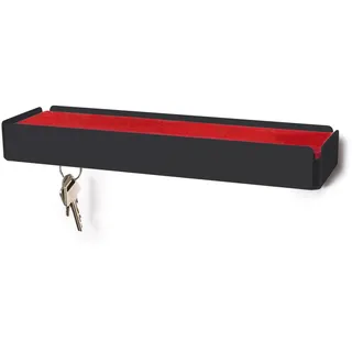 Schlüsselbrett KEY-BOX schwarz Filz rot