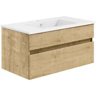 Puris Badezimmer Get2You, Eiche, Holzwerkstoff, 2 Schublade(n) Schubladen, 122 cm, Goldenes M, Made in Germany, Dgm, hängend, Badezimmer, Badmöbelsets & Badmöbelserien, Badmöbel-Set