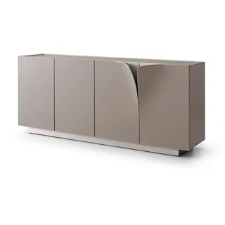 KAWOLA Sideboard EMMA Kunstleder grau