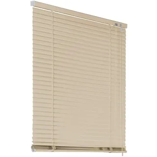 Deco4Me Alu Jalousie mit Bohren für Wand- & Deckenmontage (Beige, 60 x 220 cm) - Fenster Rollo mit Aluminium-Lamellen 25 mm breit - Venetian Blinds, Jalousetten, Lamellenjalousie, Lamellenrollo
