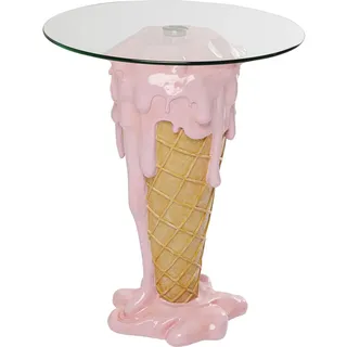 Kare Design Bistrotisch Ice Cream, Mehrfarbig, 60 cm Durchmesser, Pop Art, Wohnzimmertisch, Sofatisch, Couchtisch, Beistelltisch, Nachttisch, Betttisch