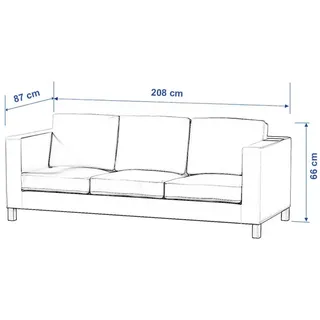 Dekoria Sofahusse Karlanda 3-Sitzer Sofa nicht ausklappbar kurz, Living Plus beige
