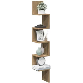 vidaXL Eckregal 20 x 20 x 127,5 cm Braun