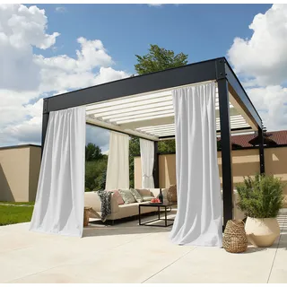 Neutex for you! Outdoorvorhang SOLERO Stangendurchzug 200 x 160 cm Weiß 1 St