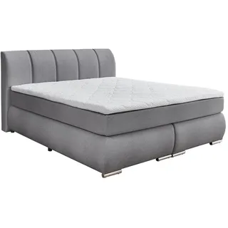 SUN GARDEN Boxspringbett 180 x 200 cm H2 Grau