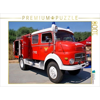CALVENDO Puzzle CALVENDO Puzzle Vintage Mercedes Feuerwehrwagen 1000 Teile Lege-Größe 64 x 48 cm Foto-Puzzle Bild von Karin Strunge, 1000 Puzzleteile
