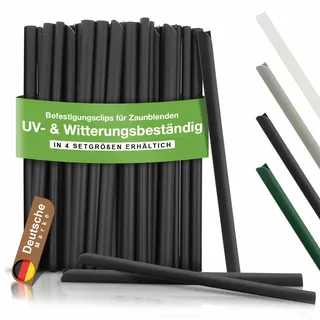 BooGardi Befestigungsclips Sichtschutzstreifen für Doppelstabmatten · 90x Clips Anthrazit · PVC Klemmschienen für Sichtschutz Doppelstabmattenzaun & Stabmattenzaun · Zaun Zubehör