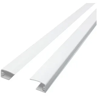 Verdunklungsrollo Führungsschienen Tenebra Verdunkelungs- und Thermorollo 2x 80 cm weiß, Victoria M., ohne Bohren, in Führungsschienen, Selbstklebend, Kompatibel mit Tenebra Rollo, für senkrechte Fenster, kassettenfähig weiß
