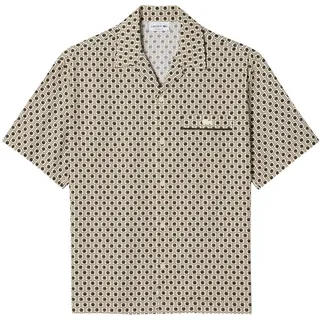 LACOSTE Hemd beige / schwarz L