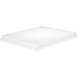 Erst-Holz Futonbett weiß 160x200 flach extra niedriges Loftbett Kiefer V-60.47W-16 Rollrost und Matratze inkl.