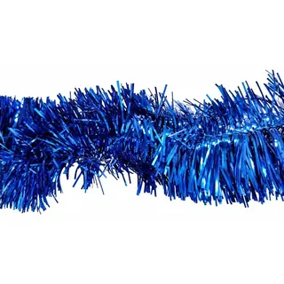 Weihnachtsdekoration Girlande Lametta Weihnachtsbaum Tannenbaum 3m sortiert | Rot/Blau/Kupfer/mit Sternen Variante: Blau