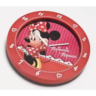 Joytoy 90011 - Disney Minnie Wanduhr aus Kunststoff, Geschenkpackung, 25 cm