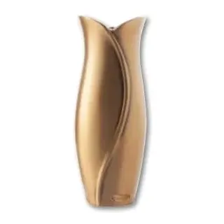Kleine Wandvase Grabvase aus Bronze Vase für Grabstein Grabmal Urnenwand 12,5x4 cm