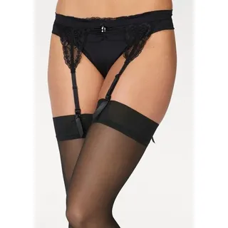 LASCANA Strapsstrümpfe Damen schwarz Gr.48/50