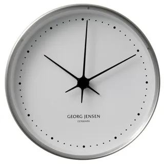 Georg Jensen Henning Koppel Wanduhr 10 cm 10 x 10 x 4,4 Edelstahl/weiß