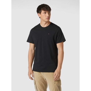 T-Shirt in Melange-Optik, Black, M