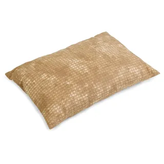 Zirbenkissen 30x20cm Batik-gold + Bio-Inlett - 100% naturrein. Duftkissen mit Zirbenspäne