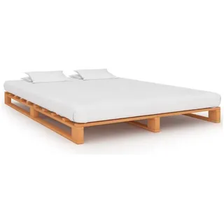vidaXL Palettenbett Braun Massivholz Kiefer 160×200 cm