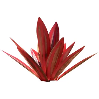 Metall-Agavenpflanzen, 35 cm, Outdoor-Dekoration, rustikale Tequila-Skulptur, Metall-Agave, Hofkunst, Agaven-Skulptur, Statue, Garten, Hof-Dekoration, Ornament, weinrote Agaven-Metallpflanzen für den
