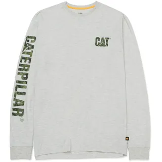 CAT Langarmshirt Banner Größe M cream