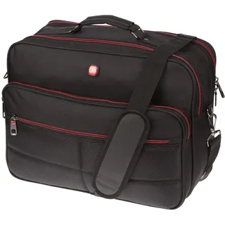Christian Wippermann Flugbegleiter Umhängetasche Arbeitstasche Herren Tasche mit TÜV geprüftem RFID Schutz - 39 x 30 x 16 cm