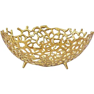 FineBuy FineBuy, Dekoschale Obstschale FB77651 Aluminium Gold
