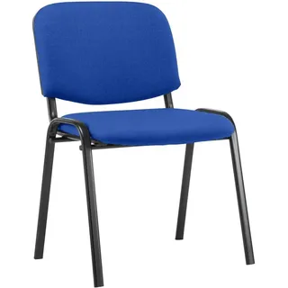 CLP Besucherstuhl Stapelstuhl Konferenzstuhl Polsterstuhl (Spar-Set, 1 St), stapelbar, gepolstert, belastbar bis 120 kg blau|grau